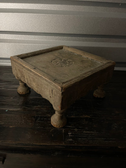 Antique Carved Solid Wood Table from the Swat Valley