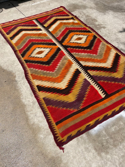 Antique Navajo Dine Transitional Eye Dazzler Rug, Circa 1885 - 1895