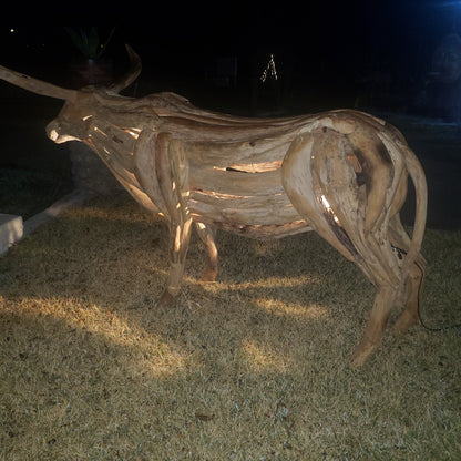 Large driftwood LongHorn Sculpture