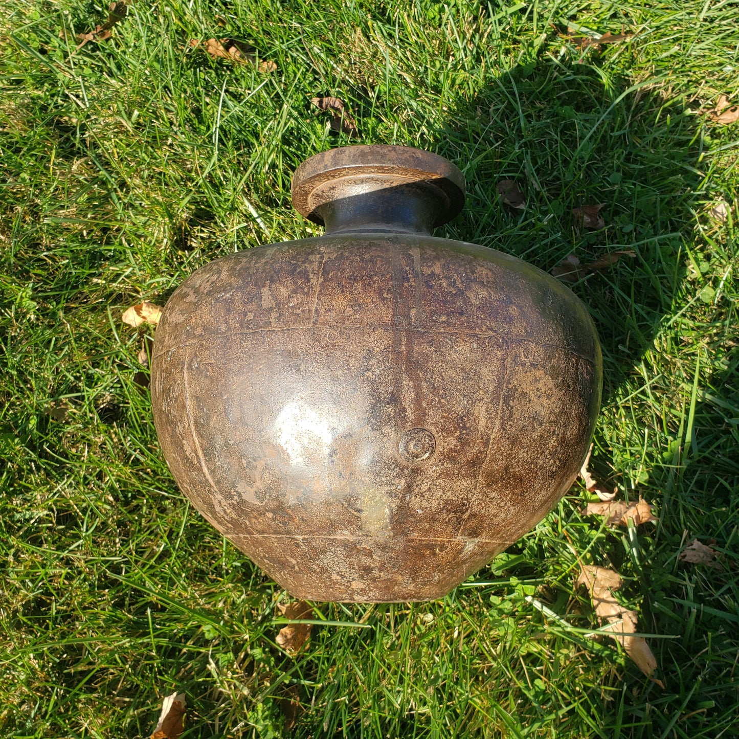Antique Metal Water vessel from India