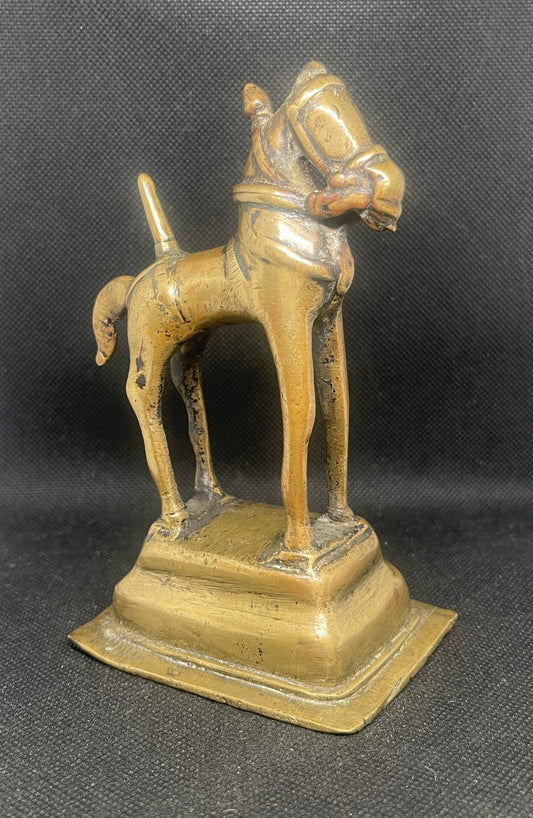 Antique Sculpture of the Vahana Nandi (the Mount of Lord Shiva) of Khandoba
