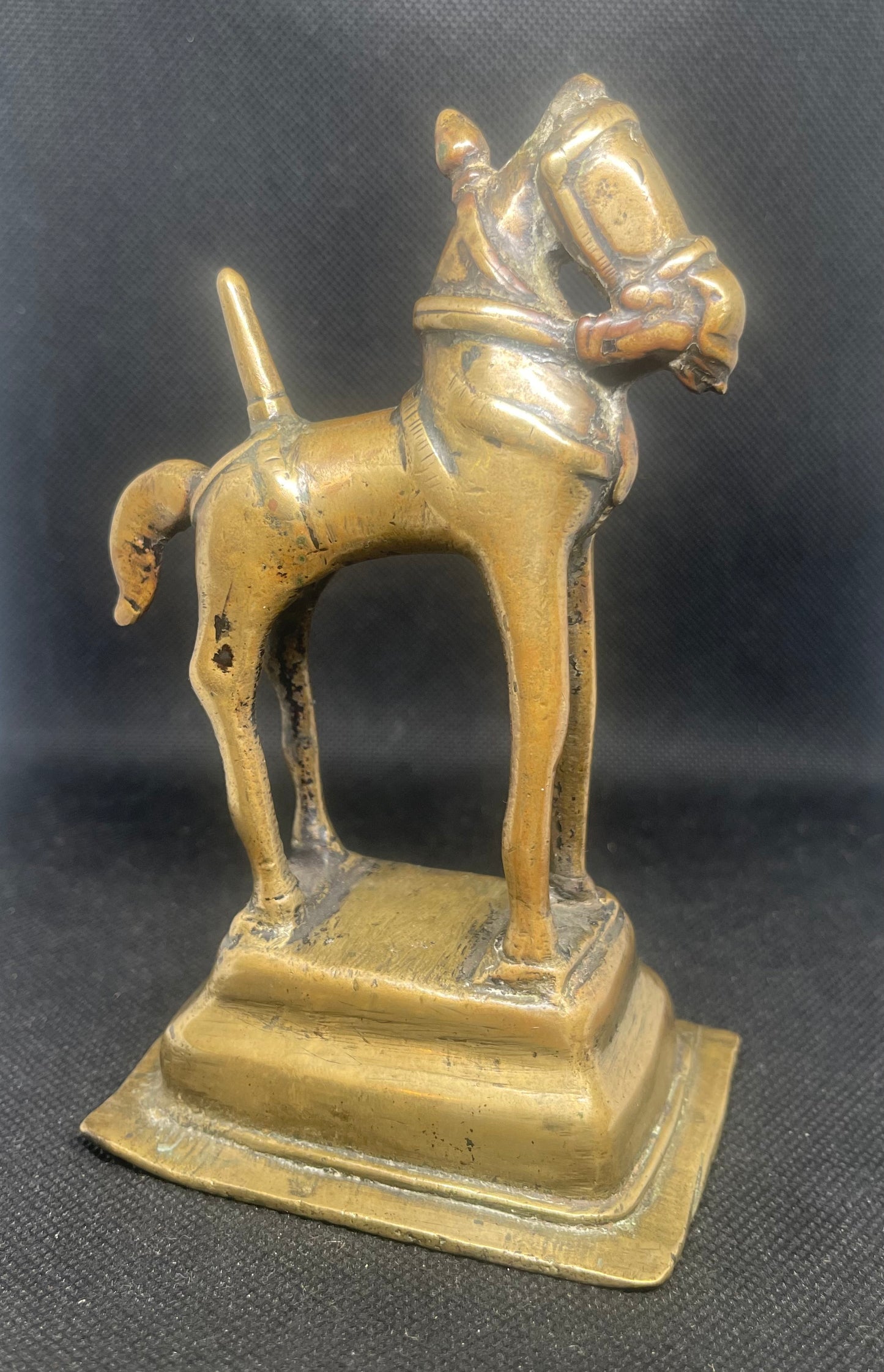 Antique Sculpture of the Vahana Nandi (the Mount of Lord Shiva) of Khandoba