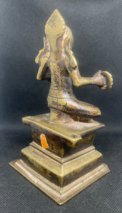 Antique Sculpture Gauri ‘The Golden zone’ & consort of Parvati on an elaborate raised base