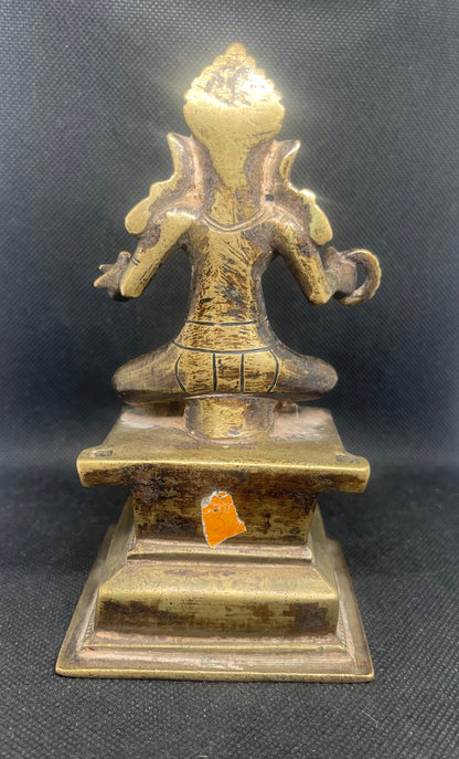 Antique Sculpture Gauri ‘The Golden zone’ & consort of Parvati on an elaborate raised base