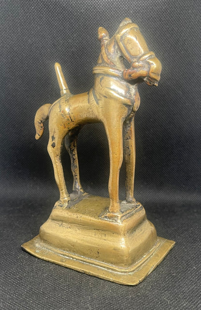 Antique Sculpture of the Vahana Nandi (the Mount of Lord Shiva) of Khandoba