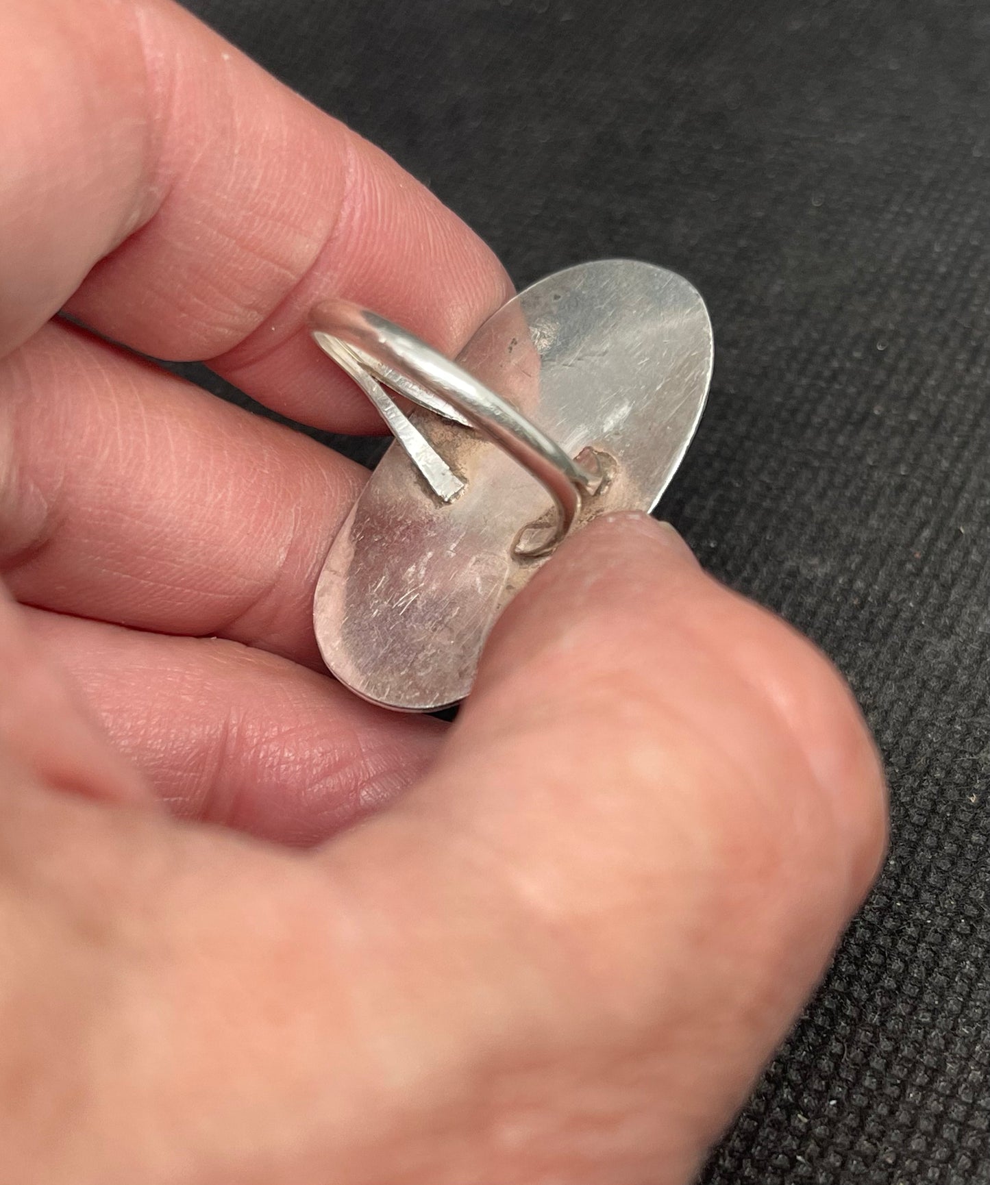 Vintage Native American Sterling Silver Shadow Box Ring,1970’s