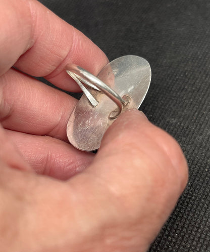 Vintage Native American Sterling Silver Shadow Box Ring,1970’s