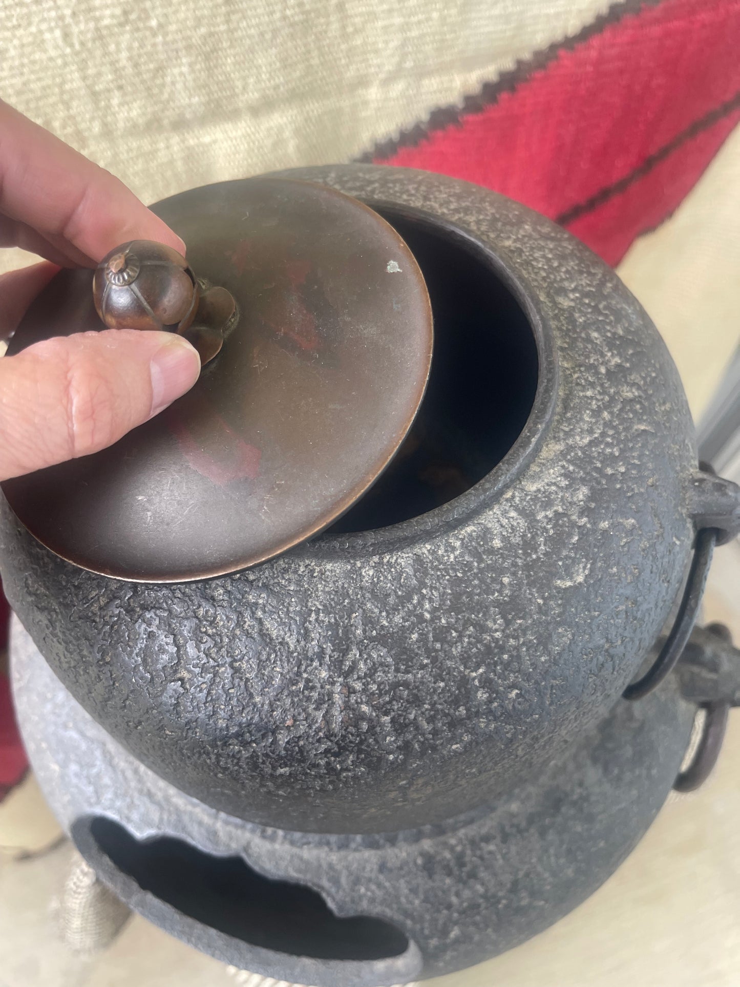 Old Japanese Chagama Kama and Furo for use in the Tea Ceremony
