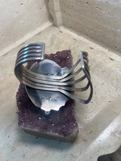 Vintage sterling silver and turquoise Navajo Cuff bracelet