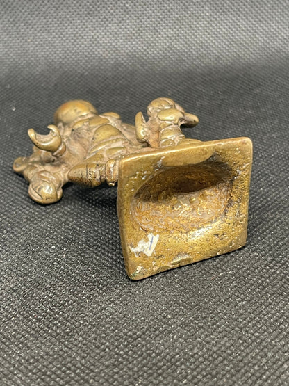 Antique Sculpture of Durga slaying the demon Mahisha