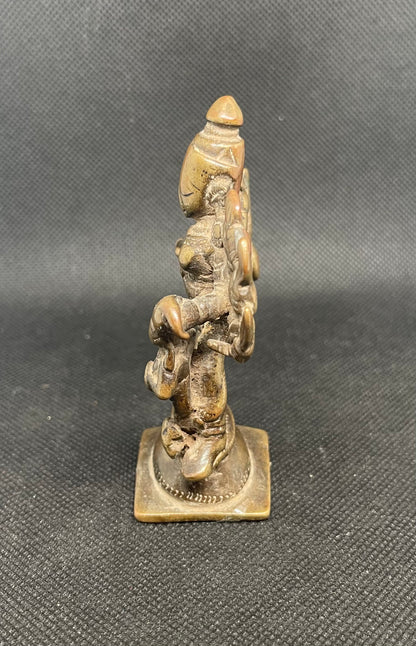 Antique Sculpture of Durga slaying the demon Mahisha